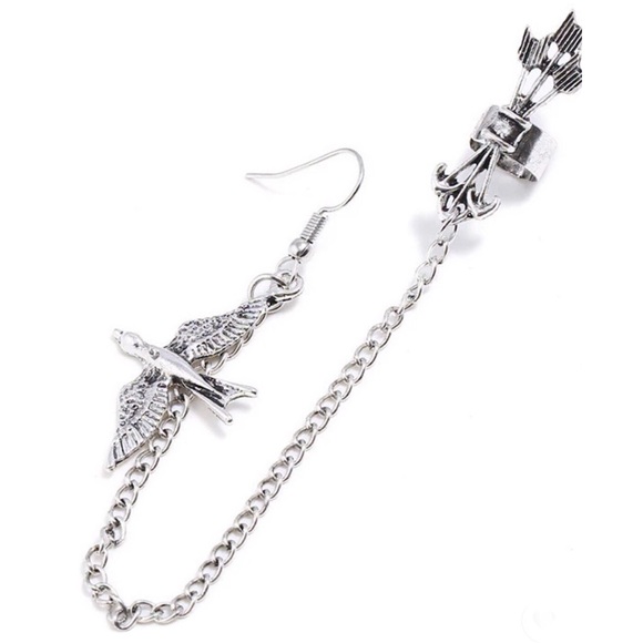 Sparrow/Bird/Arrows Cuff Earrings NWT - Picture 3 of 4